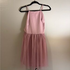 Pink Sleeveless Tulle Dress